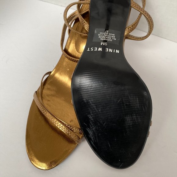 Nine West Bronzy Strappy Sandals in Size 9M - Picture 5 of 5